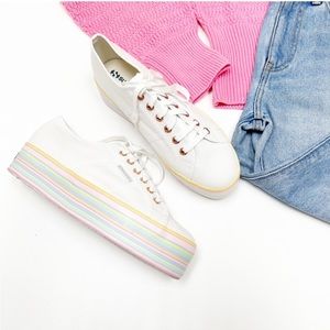 Superga 2790 COTW FMULTICOLOR Sneakers White Pastel Rainbow